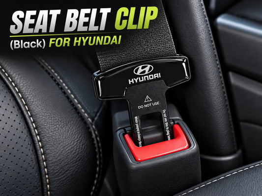 Black seat belt clip for Hyundai vehicles