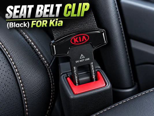 Black seat belt clip for KIA vehicles