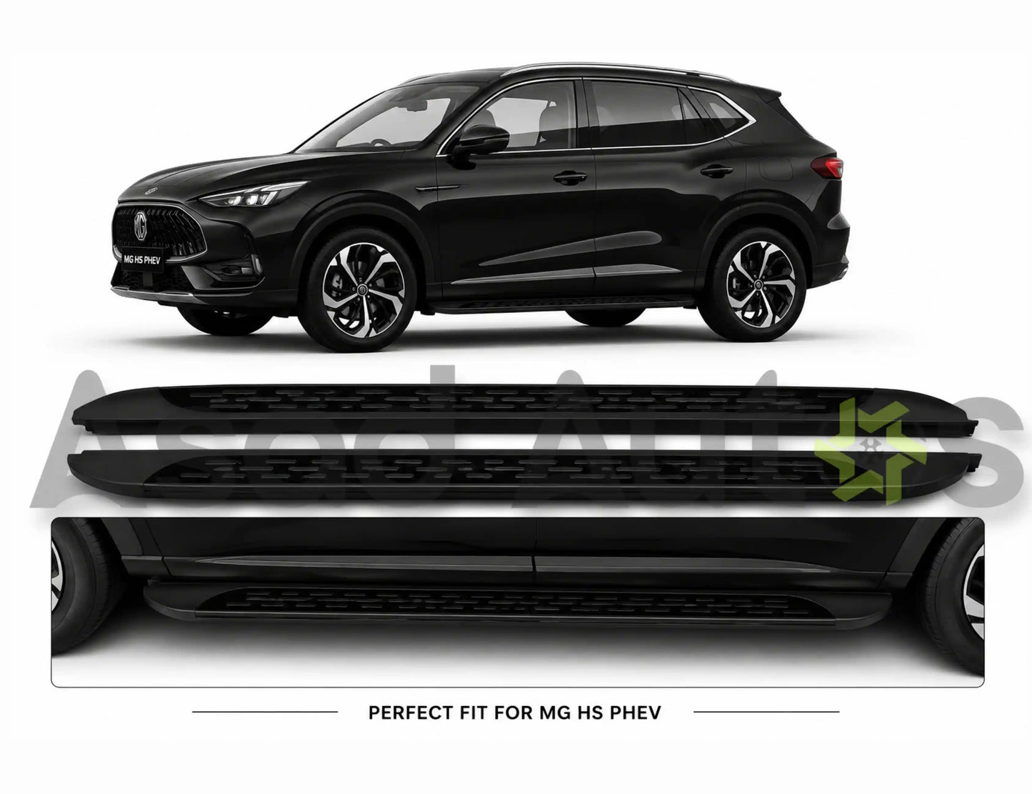 Side step running board for MG HS PHEV 2025-2026 - anti-slip foot pedal pair - Asad Autos