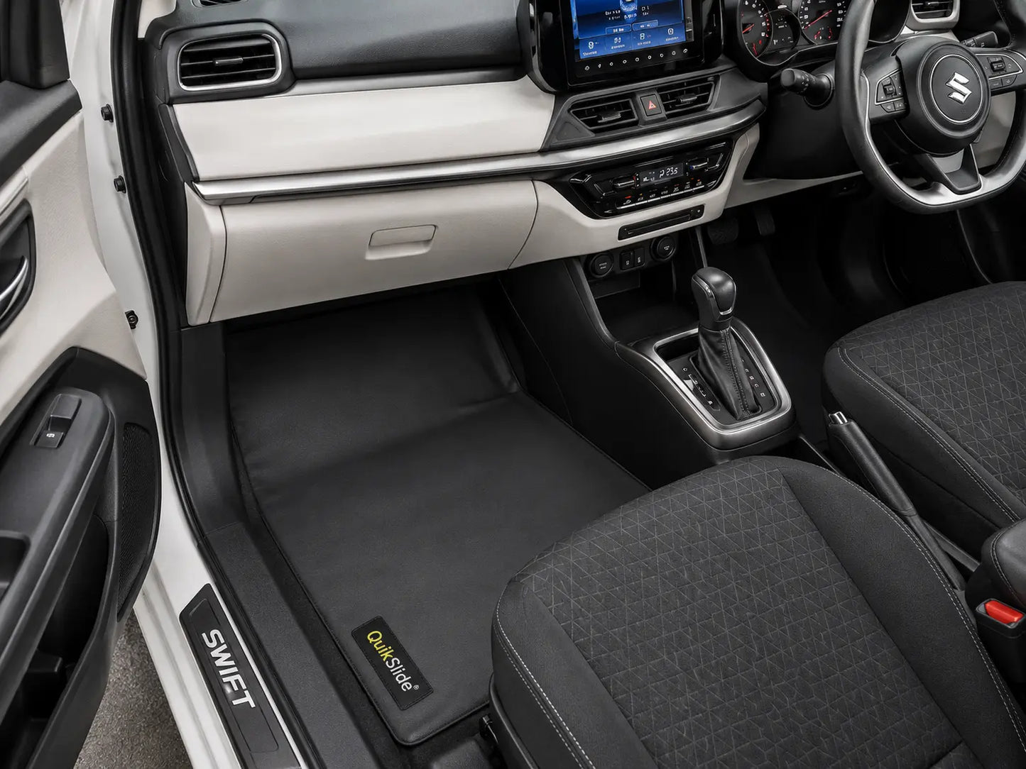 Custom floor matting for Suzuki New Swift Japanese with premium interior protection and vehicle-specific fit.