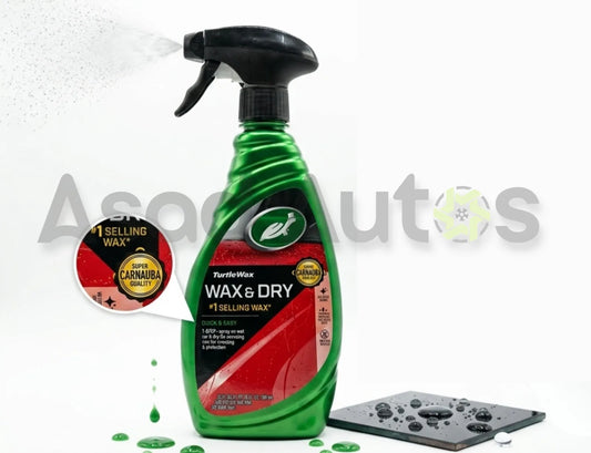 Turtle Wax Wax and Dry Spray Wax with Carnauba Formula for Instant Shine and Water Beading Protection in Pakistan by Asad Autos
