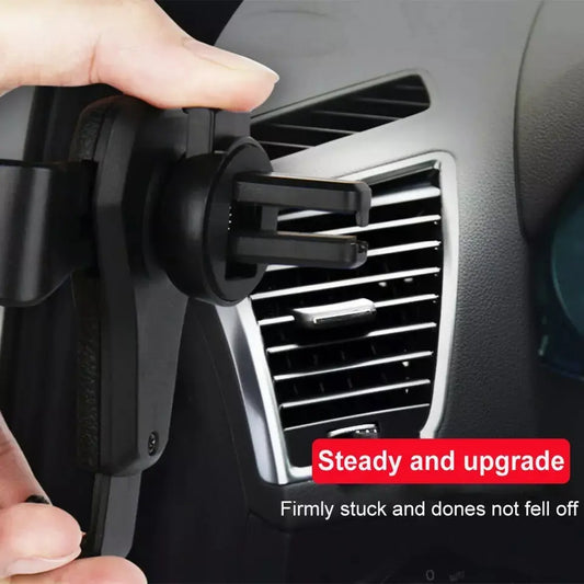 Universal gravity car air vent phone holder for secure hands-free smartphone mounting