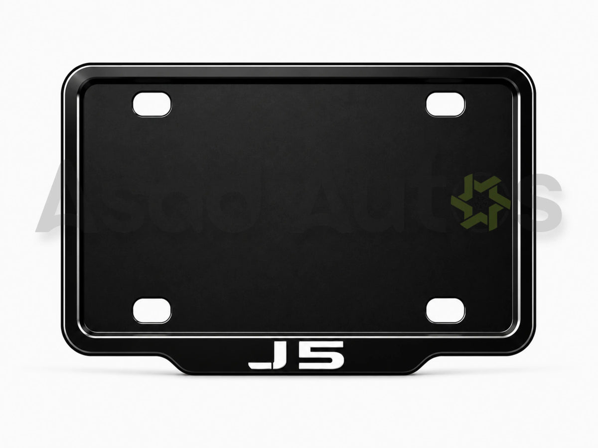 VANTIQ custom number plate frame-white-fitted on Jaecoo J5 front plate area - Asad Autos