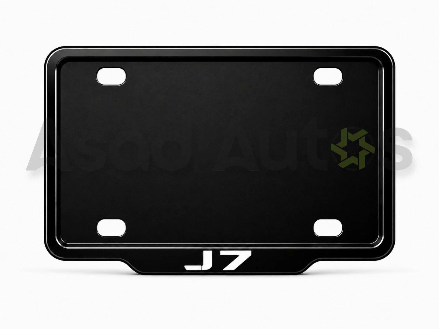 VANTIQ custom number plate frame-white-fitted on Jaecoo J7 front plate area - Asad Autos