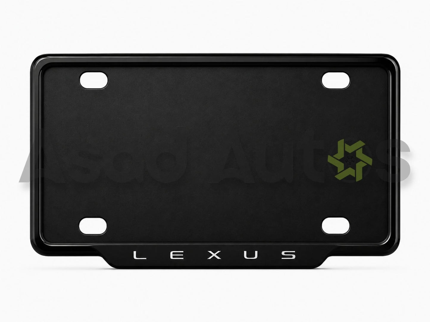 VANTIQ custom number plate frame fitted on Lexus front plate area - Asad Autos