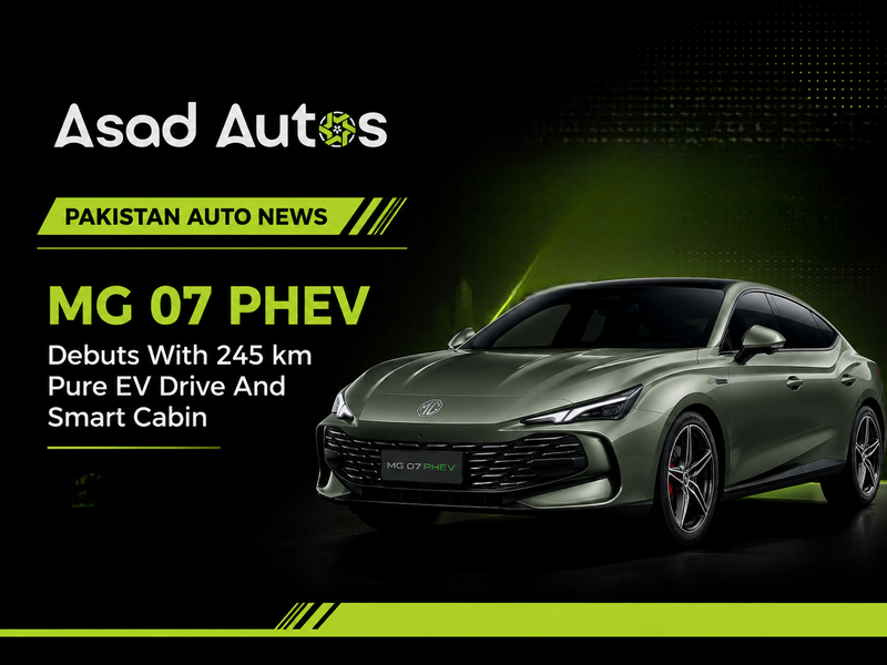 PAKISTAN AUTO NEWS MG 07 PHEV Debuts With 245 km Pure EV Drive And Smart Cabin
