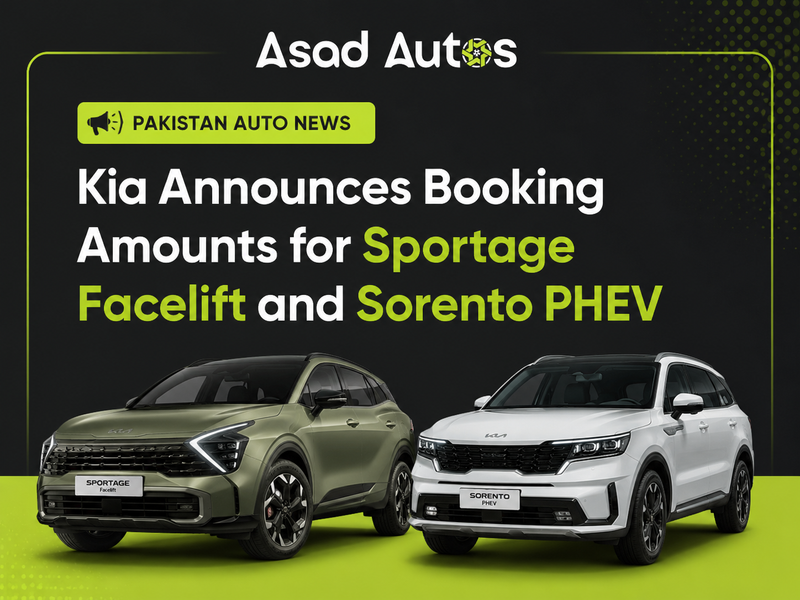 PAKISTAN AUTO NEWS Kia Announces Booking Amounts for Sportage Facelift and Sorento PHEV
