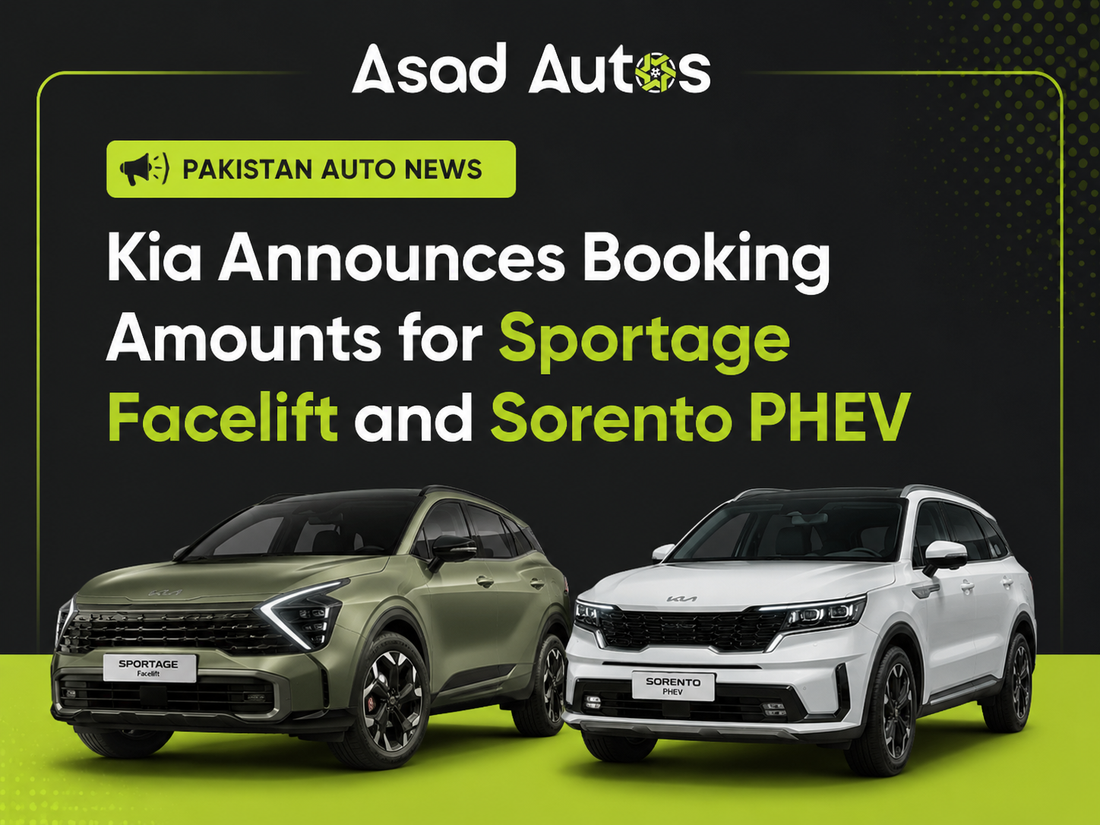 PAKISTAN AUTO NEWS Kia Announces Booking Amounts for Sportage Facelift and Sorento PHEV