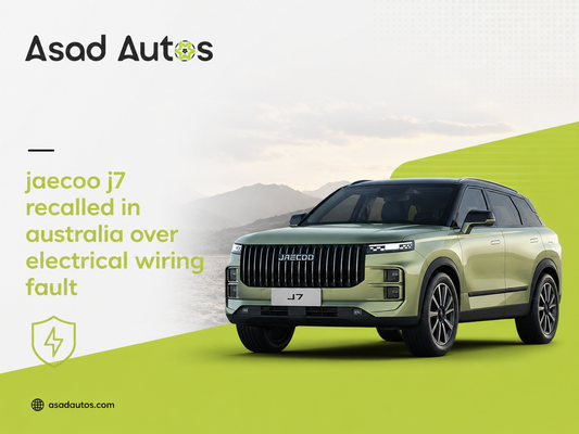 Jaecoo J7 Recalled in Australia Over Electrical Wiring Fault