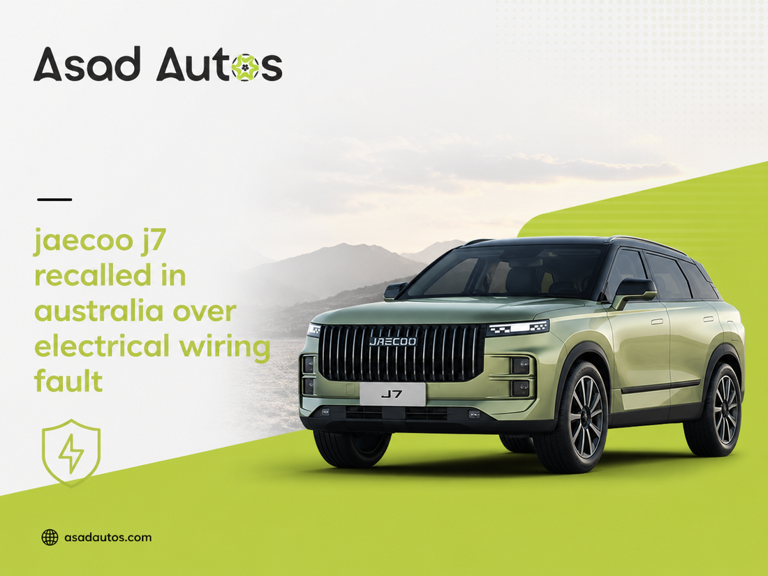 Jaecoo J7 Recalled in Australia Over Electrical Wiring Fault
