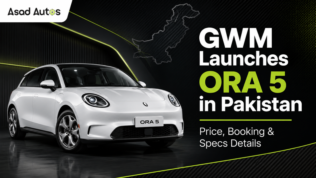 GWM ORA 5 electric SUV launched in Pakistan featuring price, booking details, specifications, battery range, and premium EV technology.