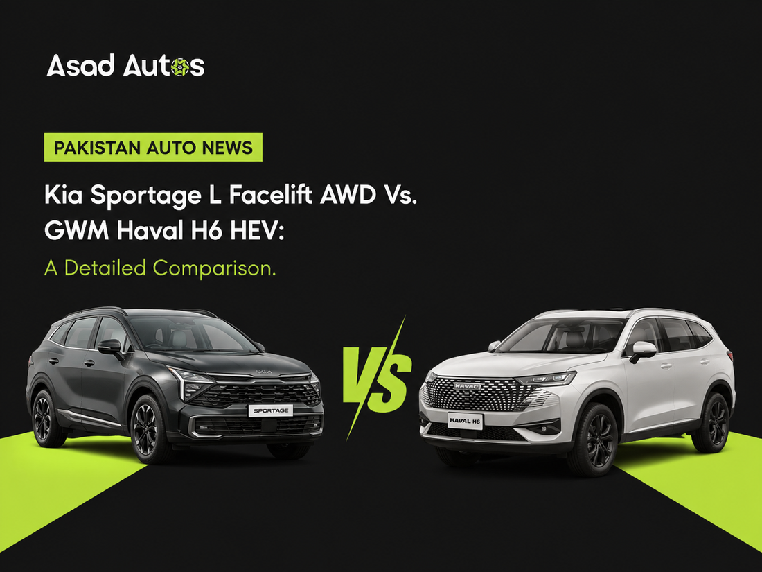 A practical comparison of the Kia Sportage L Facelift AWD and GWM Haval H6 HEV,