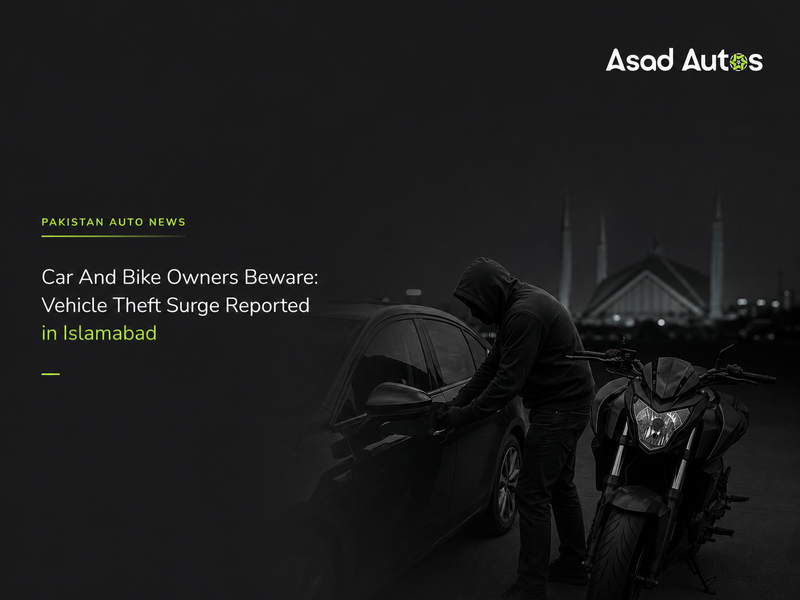 Car and bike owners beware vehicle theft surge reported in Islamabad Pakistan