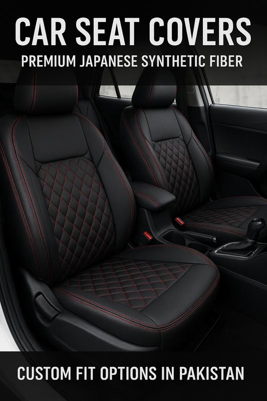 Luxury Custom-Fit Car Seat Covers – Universal & Premium Seat Protectors for Toyota, Honda, Suzuki, Kia, Hyundai, MG, Changan, Proton, Haval & More Cars in Pakistan