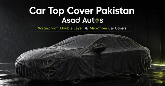Waterproof double layer microfiber car top cover protecting a vehicle in Pakistan featured by Asad Autos