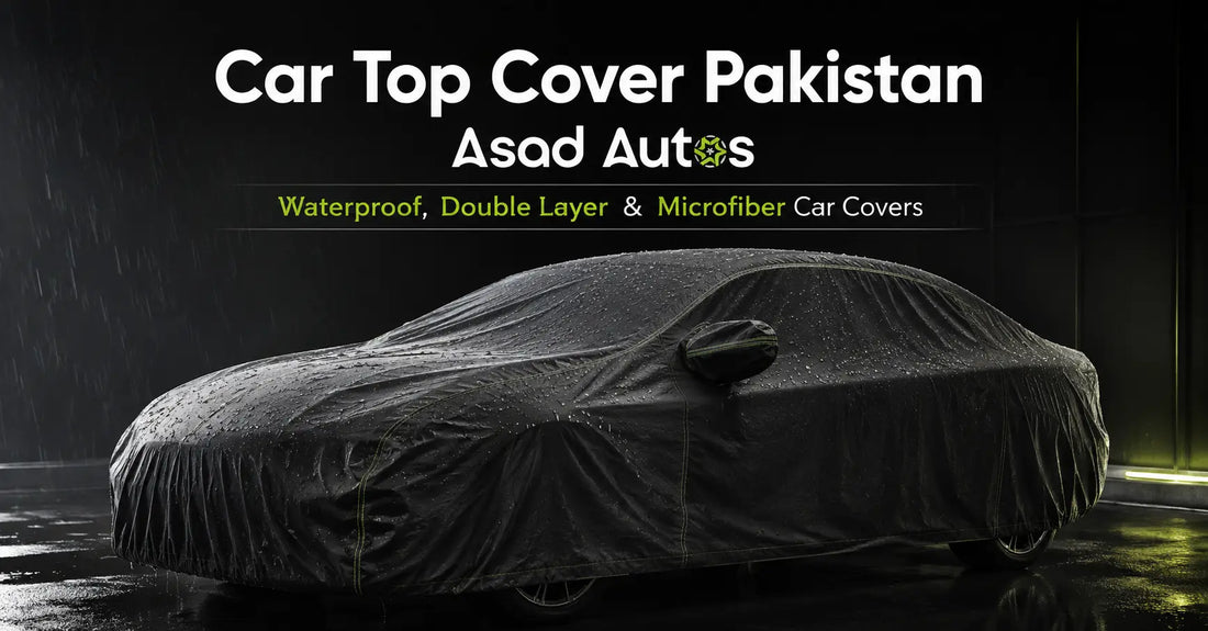 Waterproof double layer microfiber car top cover protecting a vehicle in Pakistan featured by Asad Autos