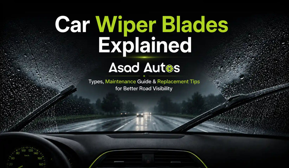 Car wiper blades explained with types, maintenance guide, and replacement tips for better road visibility by Asad Autos