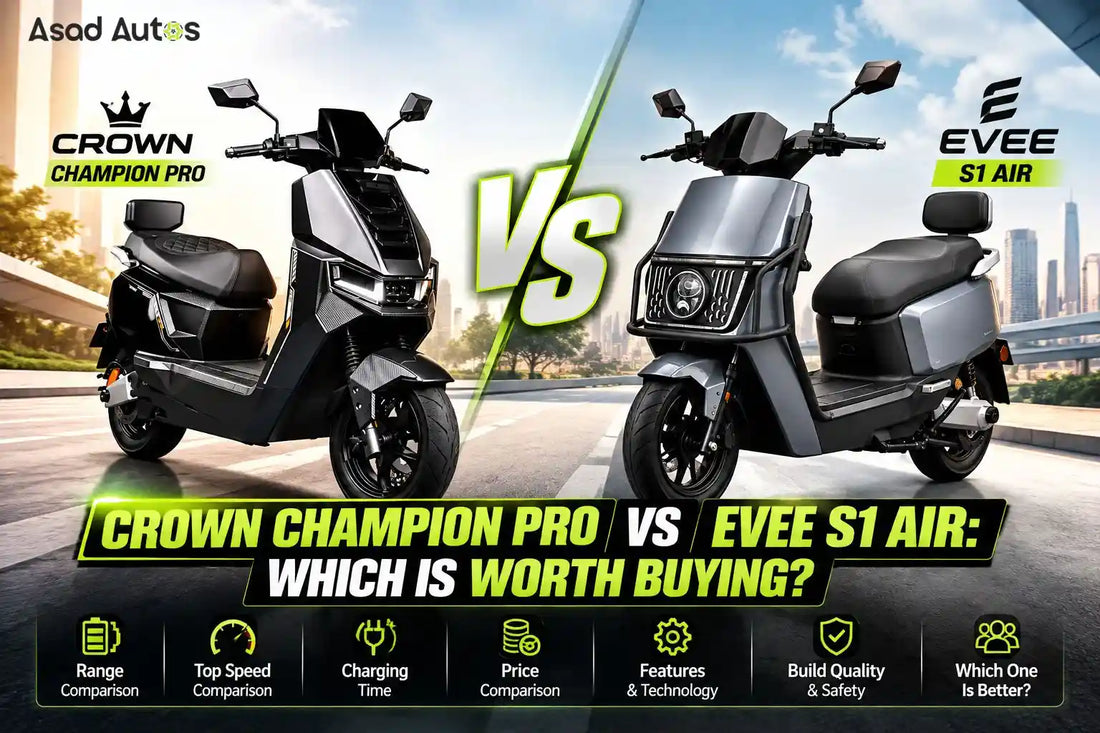 Crown Champion Pro vs EVEE S1 Air electric scooter comparison in Pakistan