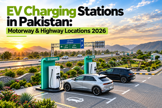 EV charging stations in Pakistan on motorways and highways 2026