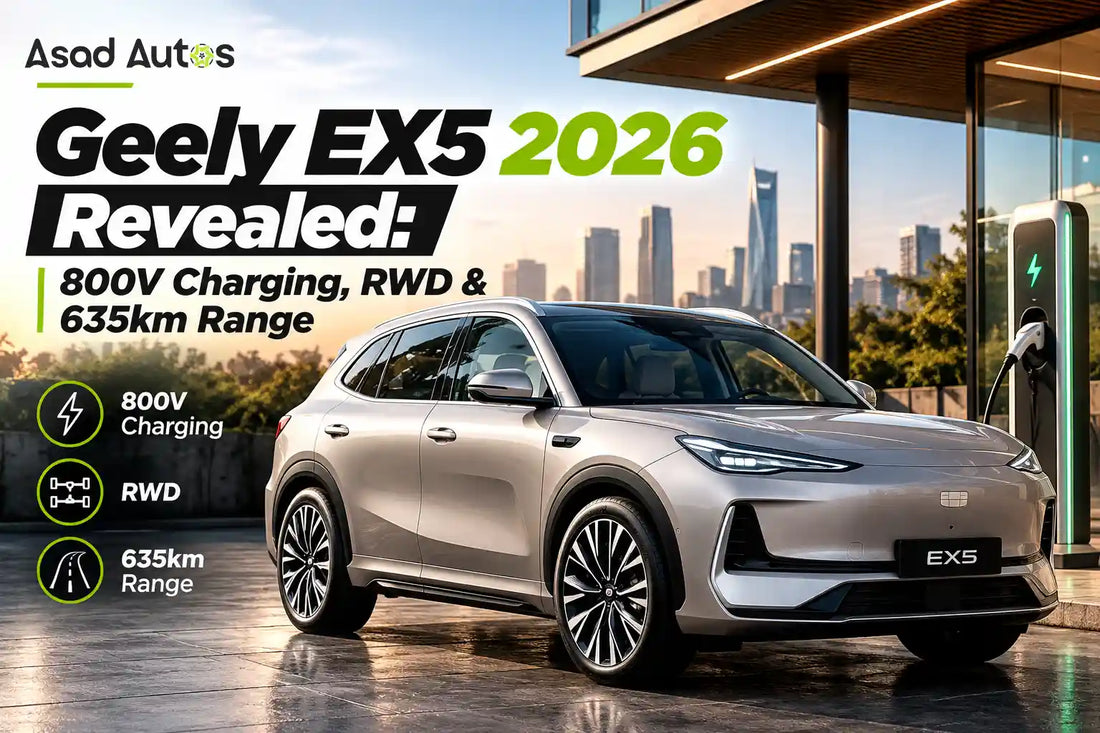 Geely EX5 2026 electric SUV with 800V charging, RWD and 635km range