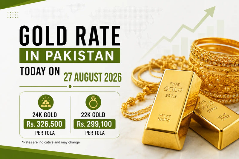 Gold rate in Pakistan today reaches Rs484,000 per tola for 24K gold