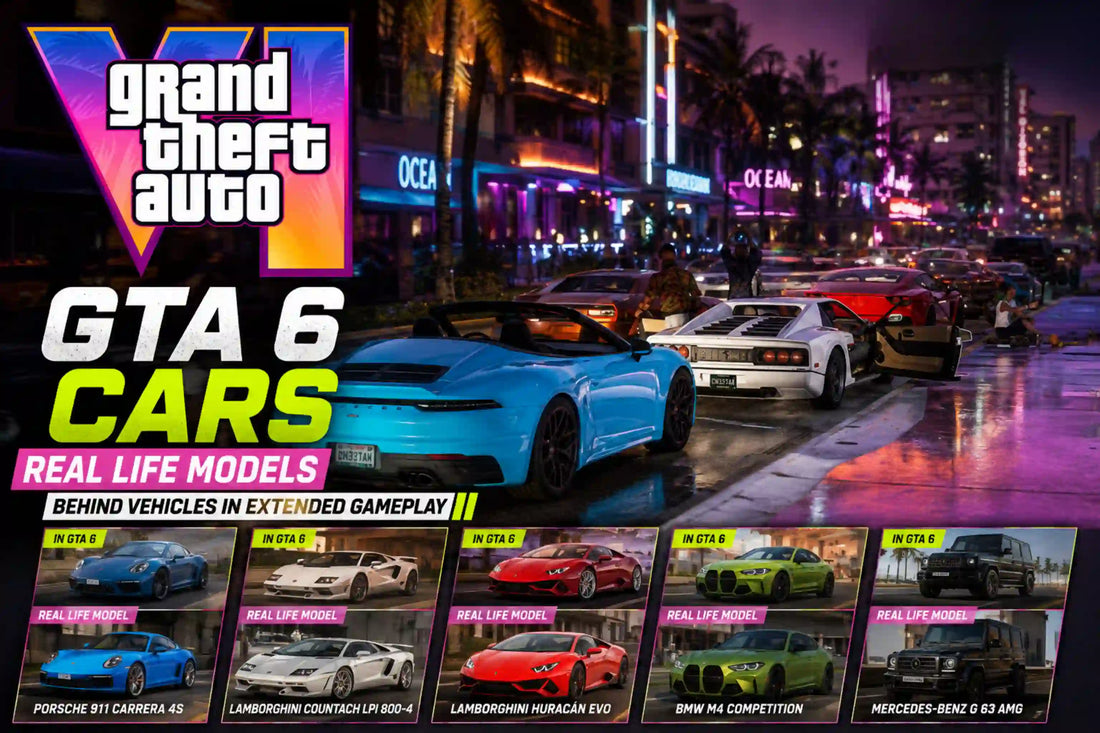 GTA 6 Cars Real Life Models Behind Vehicles in Extended Gameplay