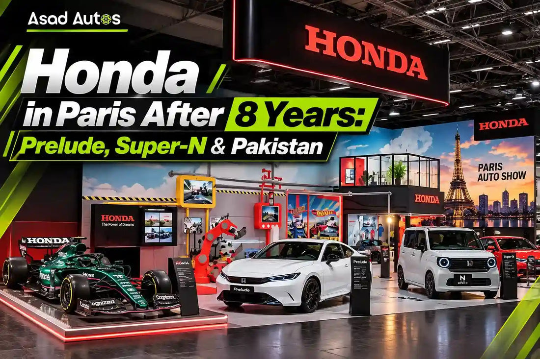 Honda Paris show after 8 years featuring the Prelude and Super-N with interest for Pakistan