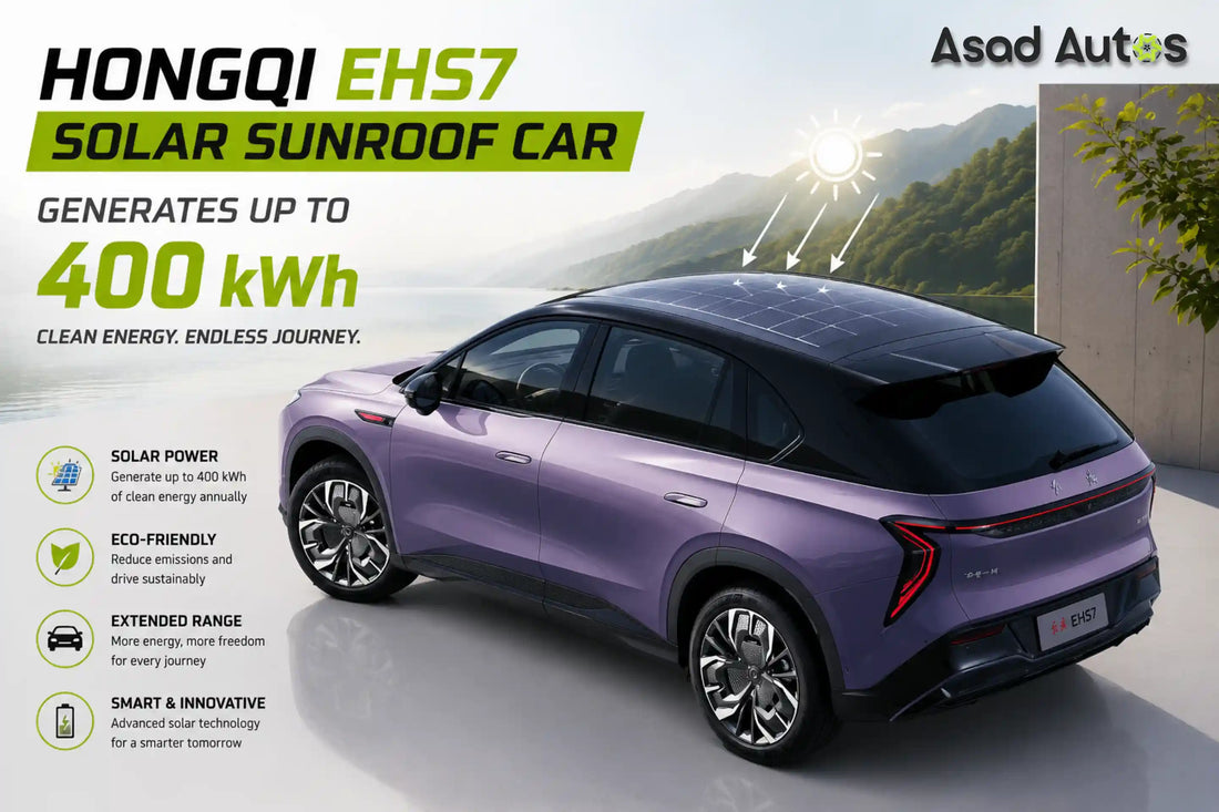 Hongqi EHS7 Solar Sunroof car generating 400 kWh of solar energy