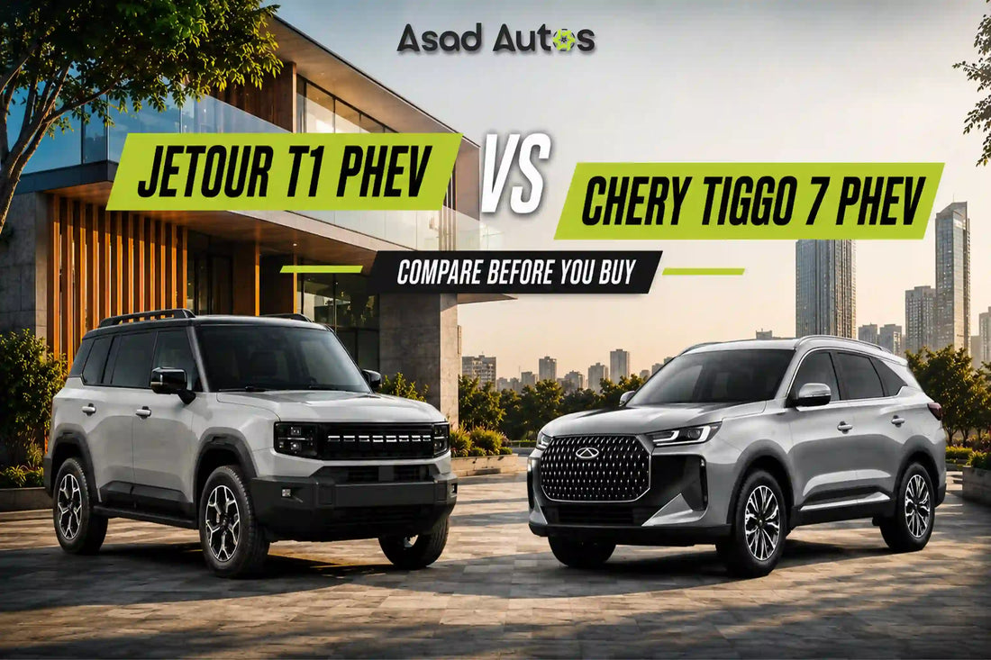 Jetour T1 PHEV vs Chery Tiggo 7 PHEV comparison in Pakistan