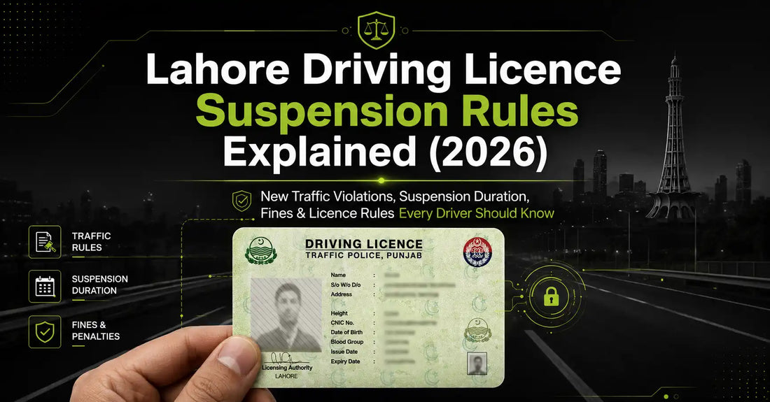 Lahore Traffic Police suspends 68 driving licences after road accidents under the new traffic rules introduced in 2026.