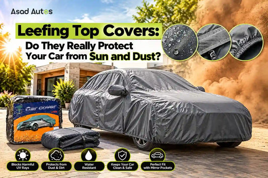 Leefing top car cover for sun, dust and heat protection by Asad Autos Pakistan