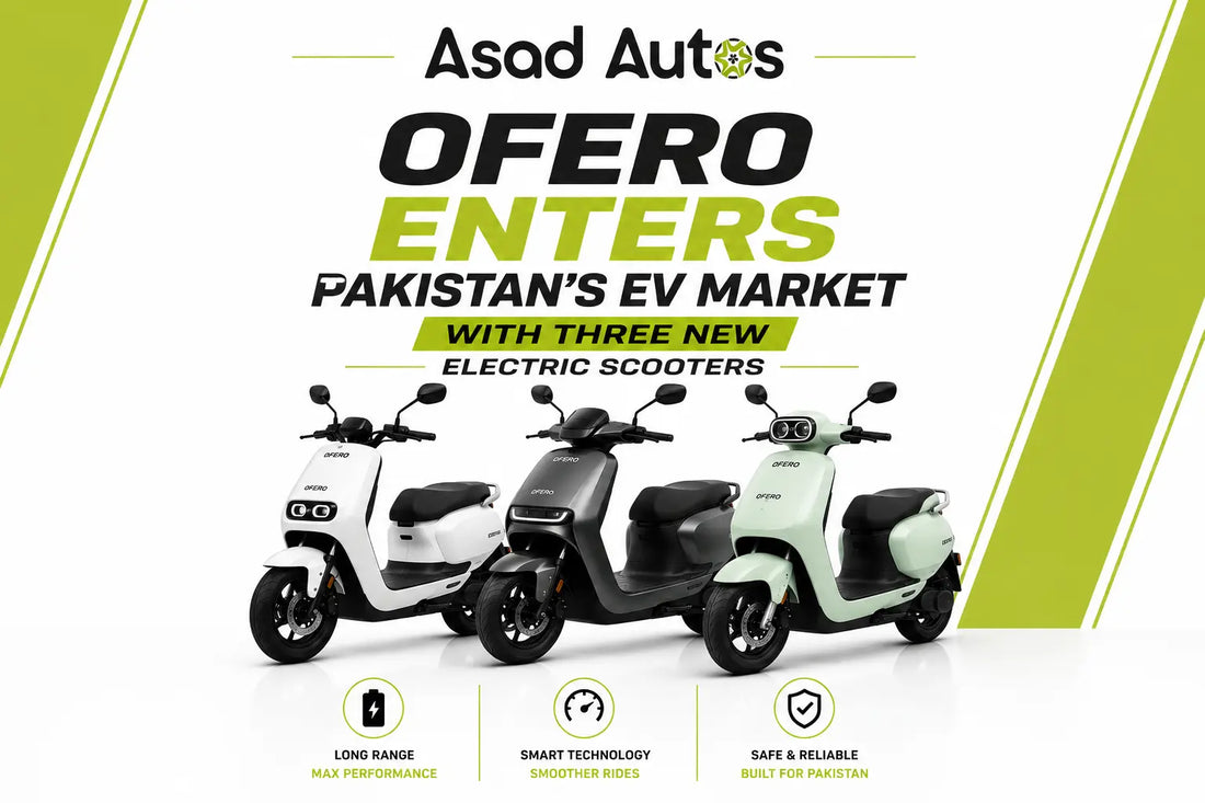Ofero Electric Scooters in Pakistan showcasing three newly launched EV models