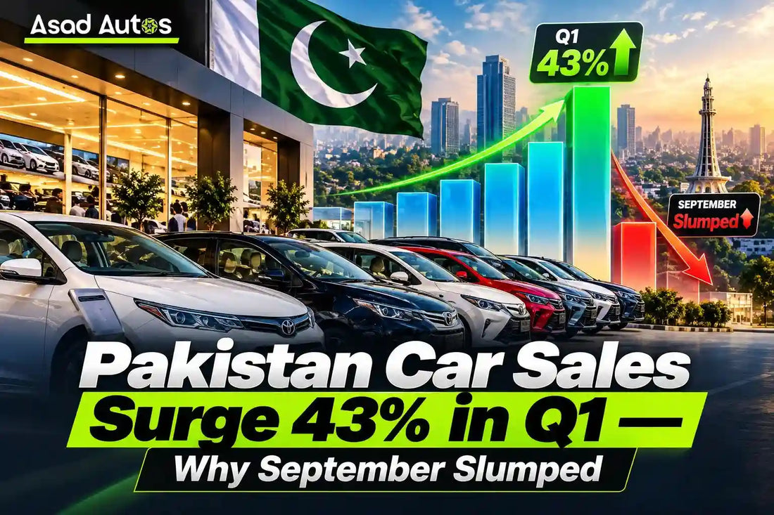 Pakistan car sales rise 43% in Q1 2026 while September car sales decline, highlighting changing automotive market trends