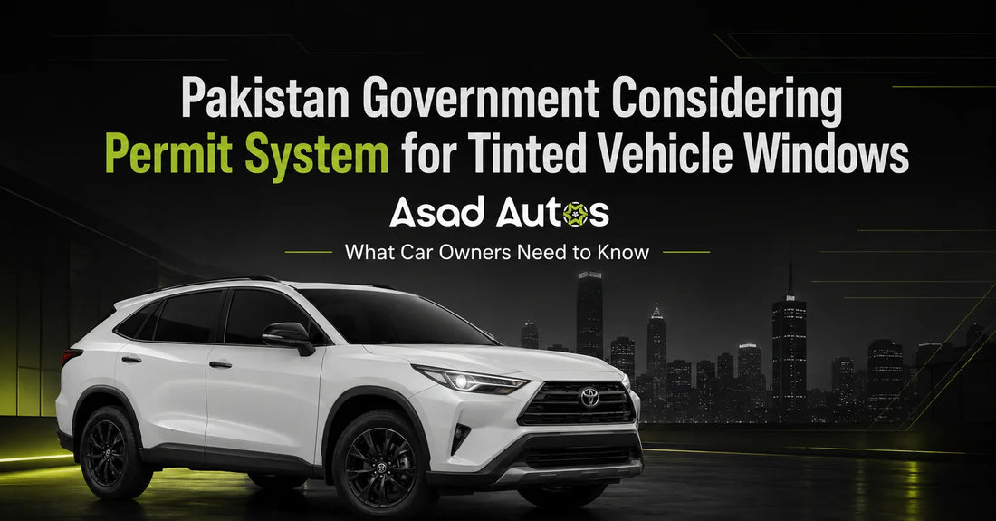 Premium SUV with tinted windows illustrating Pakistan's proposed vehicle tint permit policy, automotive regulations, and compliance updates for car owners.