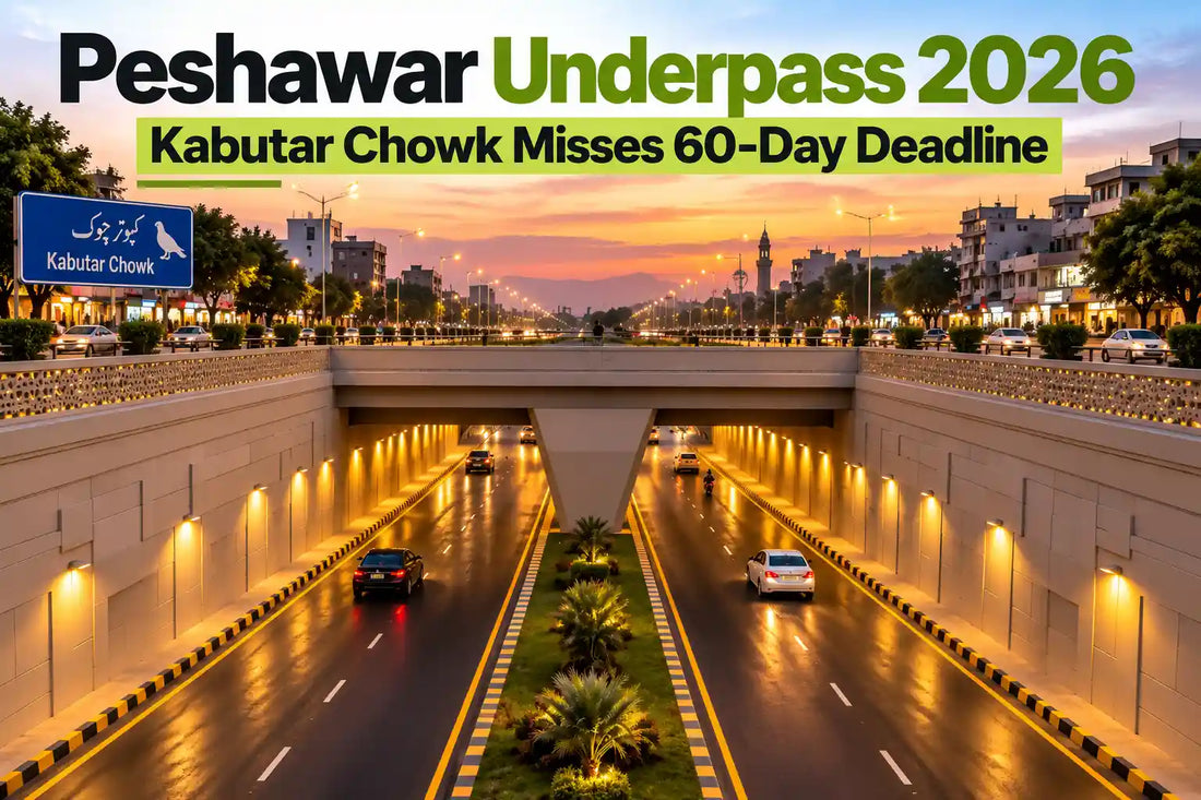 Peshawar Underpass at Kabutar Chowk misses 60-day deadline in 2026