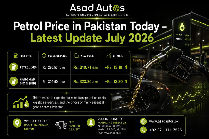 Petrol Price in Pakistan Today – Latest Update July 2026 showing updated petrol and diesel fuel prices in Pakistan.
