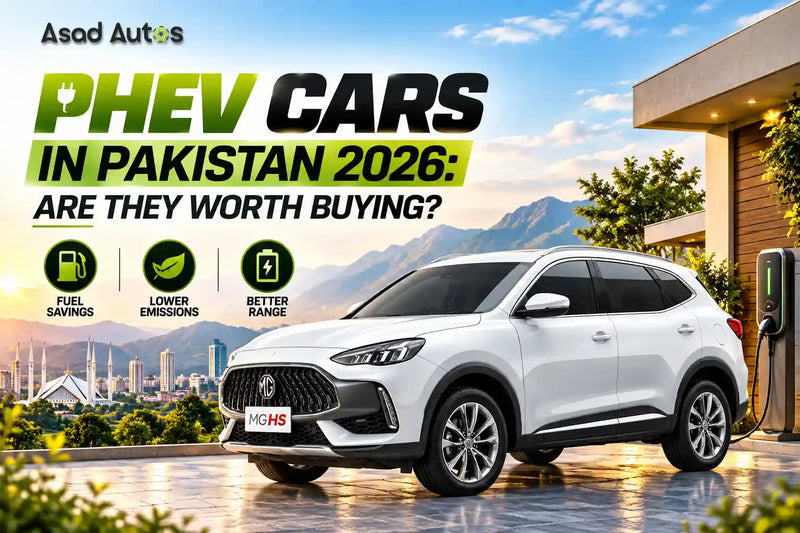 PHEV cars in Pakistan 2026 highlighting plug-in hybrid benefits, electric driving range, fuel economy and charging considerations for car buyers.