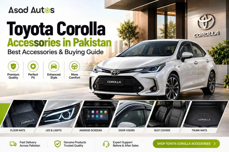 Toyota Corolla accessories in Pakistan including best accessories and buying guide