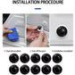 10-piece black rubber door shock absorber pads for sound insulation and vibration protection