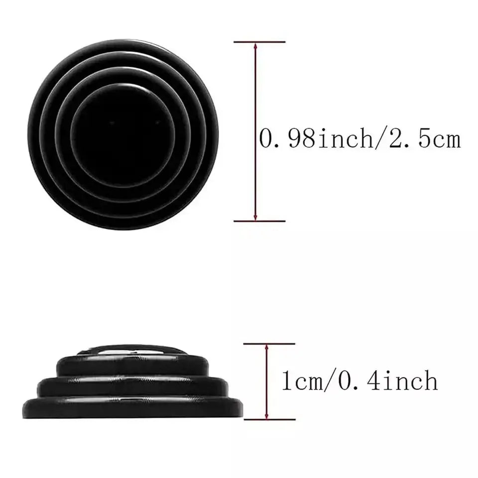 10-piece black rubber door shock absorber pads for sound insulation and vibration protection
