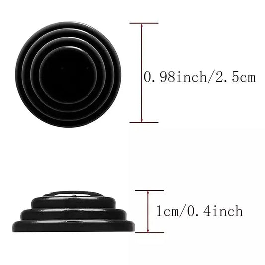 10-piece black rubber door shock absorber pads for sound insulation and vibration protection