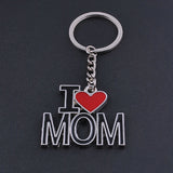 I LOVE MOM Key Chains Fashion Metal Key Rings