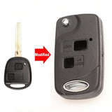 2 Buttons Modified Flip Remote Key Shell