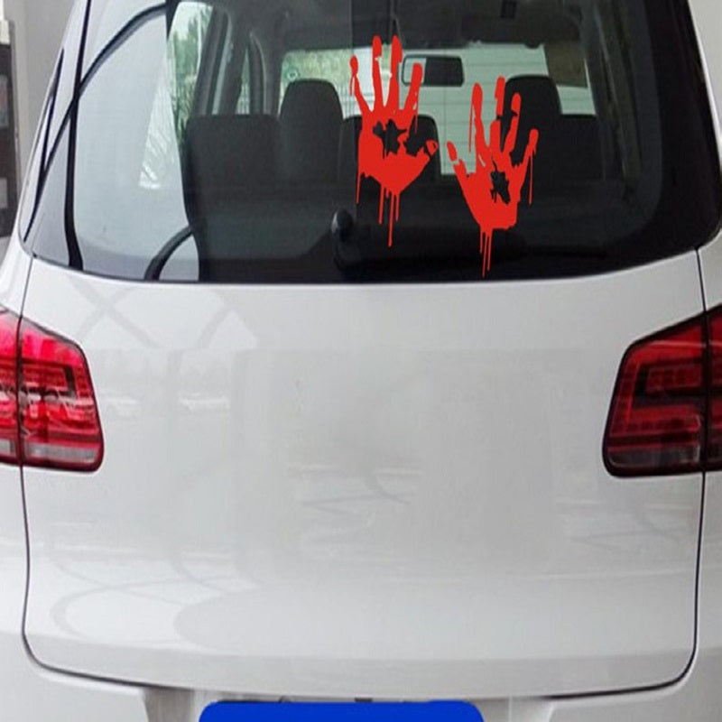 Bloody Hand Reflective Car Bumper Body Sticker – Asad Autos