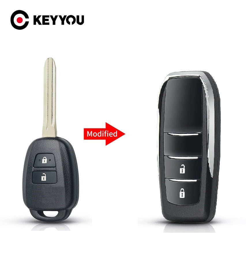 Modified Flip Key Fob Case for Toyota