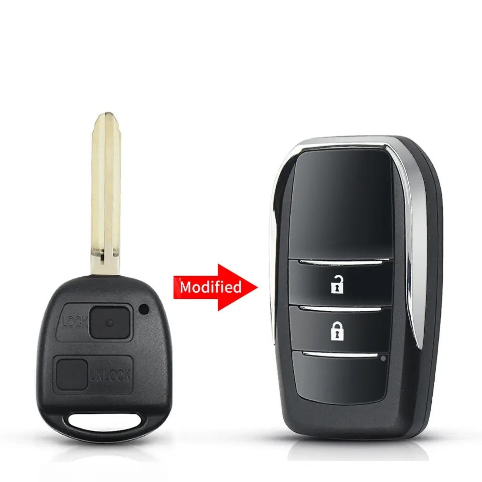 Flip key 2 BUTTON REMOTE KEY FOB CASE for TOYOTA CAMRY RAV4 Corolla PRADO YARIS JackKnife