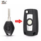 Modified Folding Remote 3 Buttton Key Case Cover For B.M.W