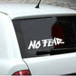 Cool Slogan NO FEAR Car Sticker White