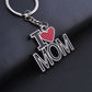 I LOVE MOM Key Chains Fashion Metal Key Rings