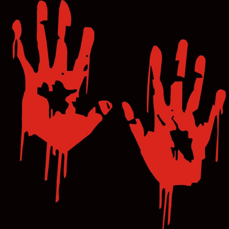 Bloody Hand Reflective Car Bumper Body Sticker